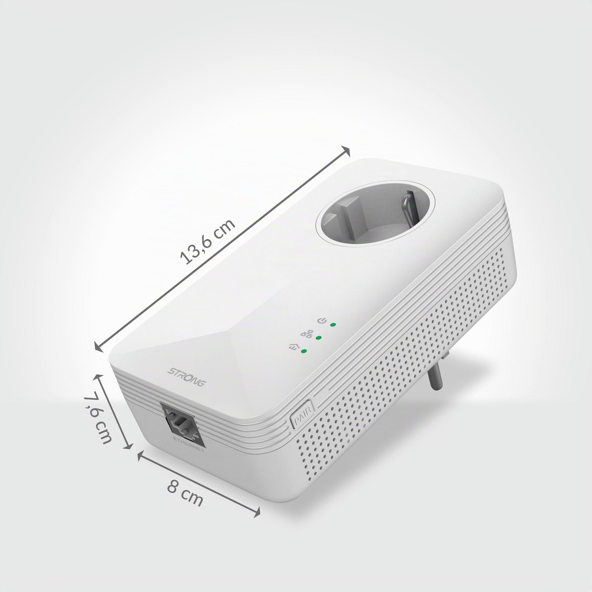 Strong CPL 1000 Mbps | Lot de 2 | Prise filtrée | Port Gigabit Ethernet | Compatible avec Box Internet | Idéal pour Multi TV | HD Streaming | Prêt à l'emploi | Garantie 4 Ans