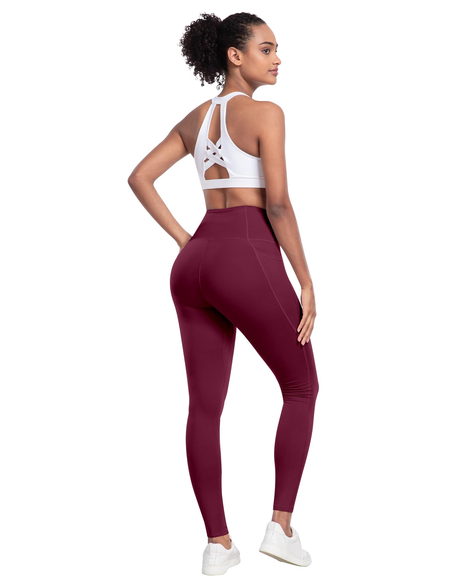 LZYVOO Leggings con bolsillos para mujer, 6 paquetes de pantalones de yoga suaves de cintura alta con control de abdomen