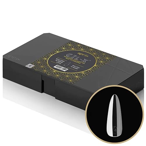 Apres Gel-X - Caja de puntas de almendra esculpida larga 2.0, 14 tamaños, 600 unidades