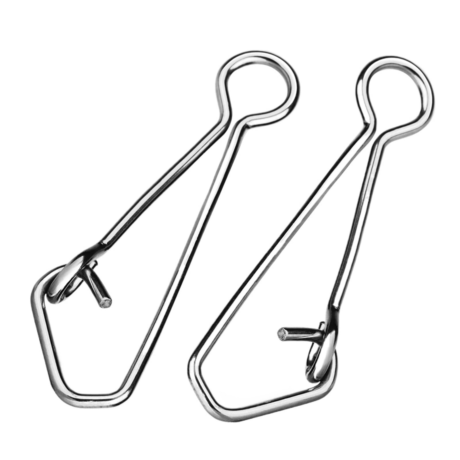 Broche de Pesca de Acero Inoxidable, 50~200 Uds., señuelo for Anzuelo de Pesca en Agua Salada, Aparejo Conector, Clip de Pesca rápido, Bloqueo, Pesas a presión, Trolling(Size-6 34mm 55kg,200
