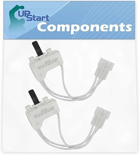 Paquete de 2 interruptores de puerta 3406107 para secadora Roper RED4440VQ1 - Compatible con interruptor de puerta WP3406107 3406109 - UpStart