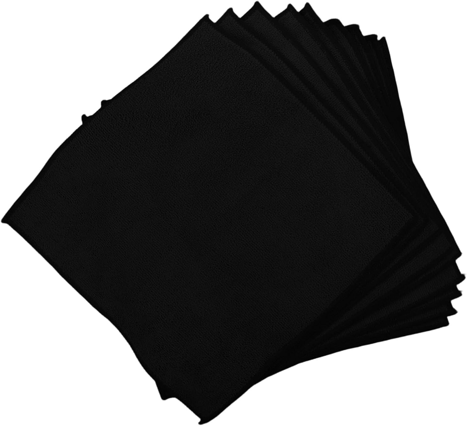 STOBAZA 10pcs Auto Detailing Towels Microfiber Cleaning Cloths 30x30cm Black Reusable Car Drying Polishing Cloths for Automotive Care and Glass Cleaning