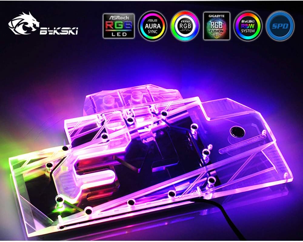 GPU Copper Water Cooling Block Compatible with MSI GeForce RTX 2080Ti ...