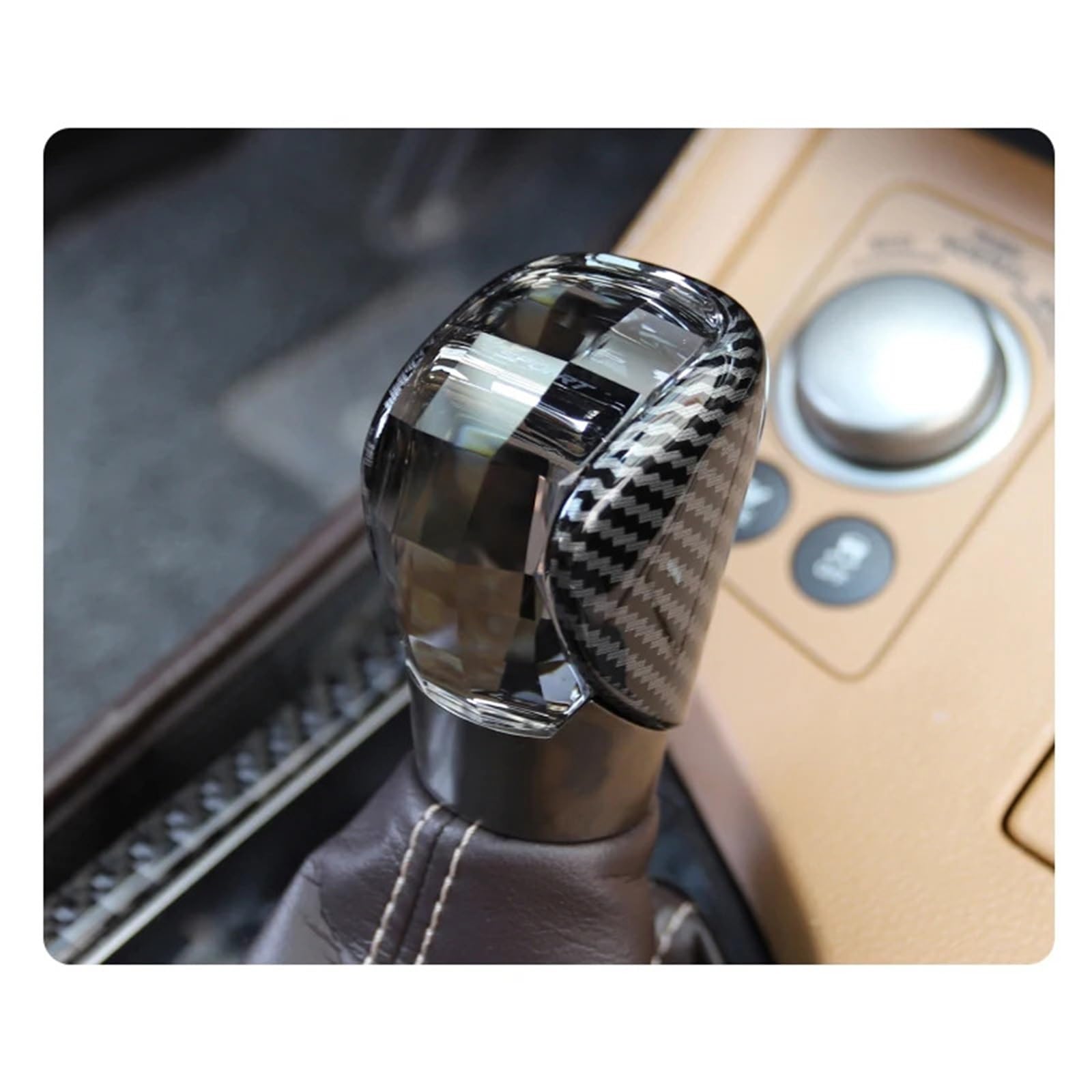 Gałka Zmiany Biegów Pasuje do Lexus 15-17 ES 15-20 NX 15-22 RX 15-21 IS 16-17 GS RC Crystal Shift Rotating Gear, Carbon Fiber gałka zmiany biegów zmiana samochodu(C)