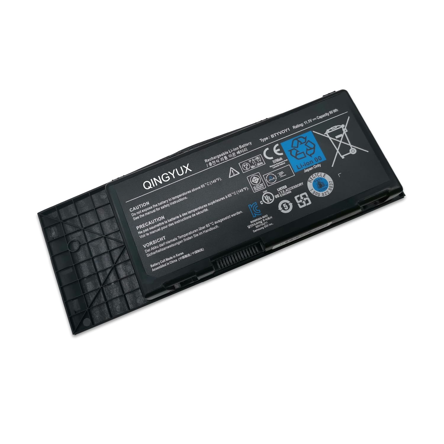 QINGYUX 11.1V 90Wh BTYVOY1 Battery Compatible with Dell Alienware M17X R3 R4 C0C5M 0C0C5M 318-0397 7XC9N 05WP5W 5WP5W Laptop