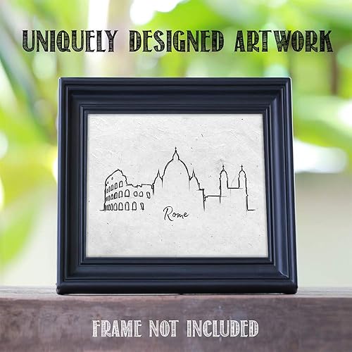 Vista 26 de París Skyline - Decoración de pared para sala de estar, arte de pared en blanco y negro, cuadros de pared de horizonte europeo para sala de estar