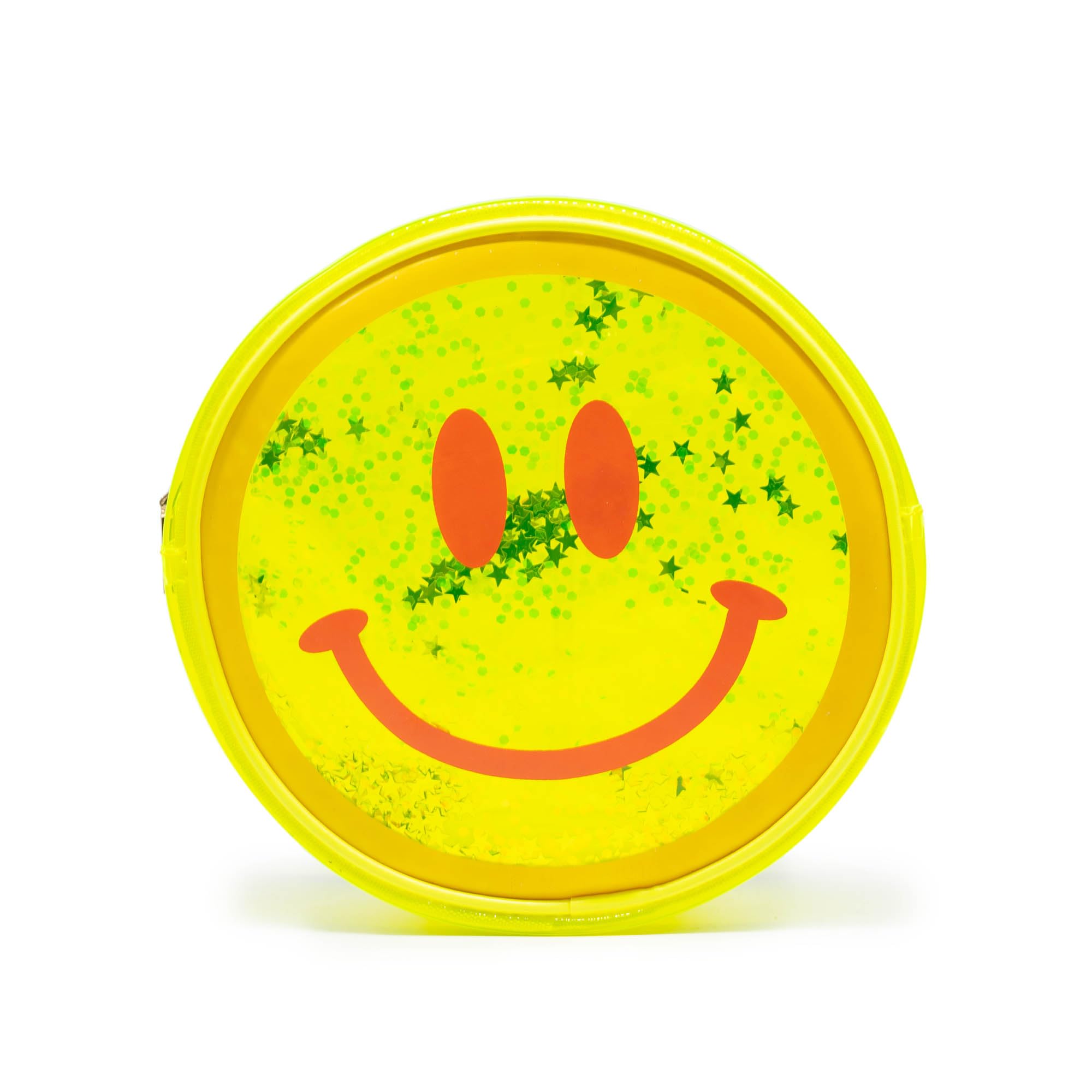 Bewaltz Jelly Semi-Transparent Adjustable Strap Novelty Purse for Tweens, Women, Girls (Yellow Smiley Face)