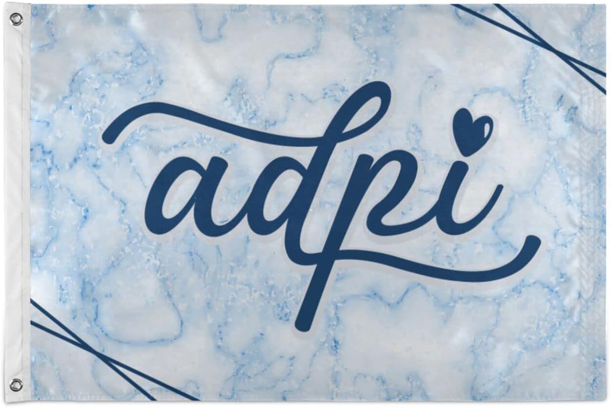 BBGreek Alpha Delta Pi Sorority Paraphernalia (ADPi) - 3 x 5 Feet Dorm Room Flags - Greek Banner - Collegiate Shield (Coat of Arms) - Officially Licensed