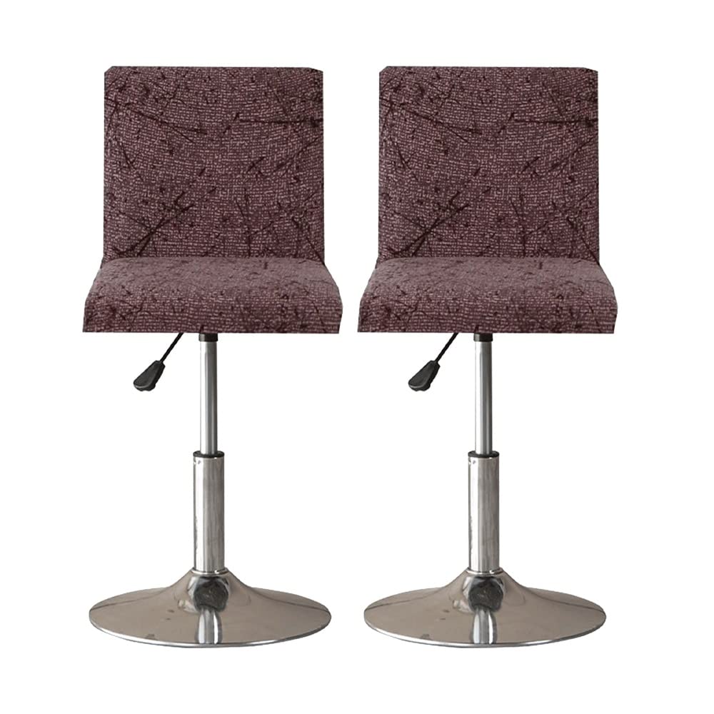 SDNAM Bar Stool Covers Barstool Chair Slipcovers Covers 2/4 Pack Stretch Slipcover Pattern for Short Swivel Dining Chair-Counter Height Side Chairs (Color : #49, Size : 2PCS)