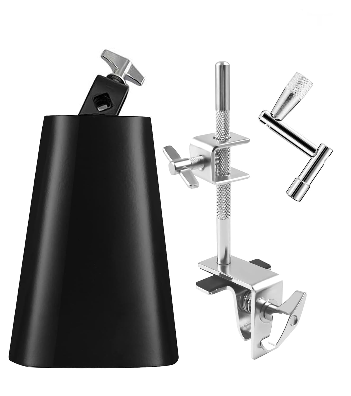 6 Inch Cowbell And Cowbell Clamp, Cowbell Holder Percussion Accessory, Adjustable Drum Co…