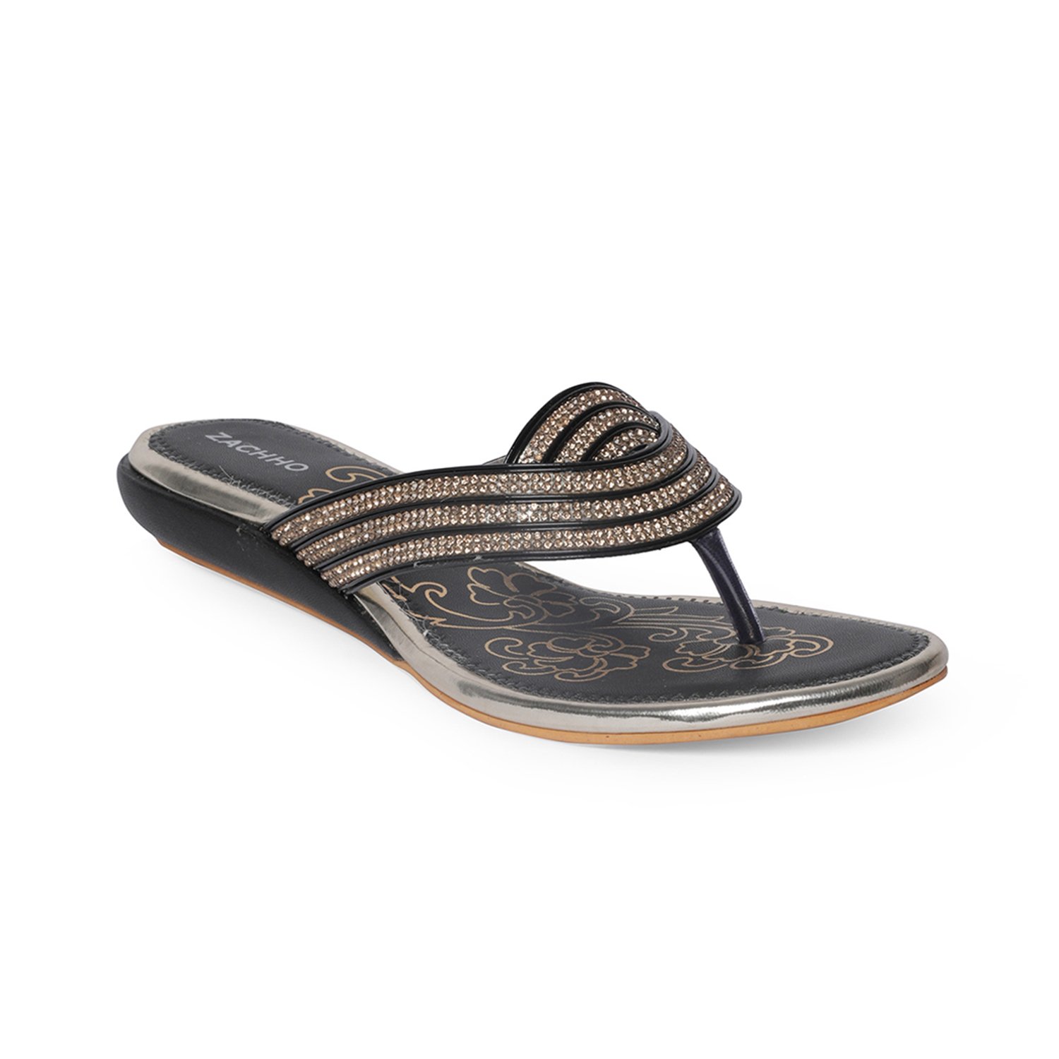 Zachho Black Imported Synthetic Womens Sandals Hc386 Desertcart