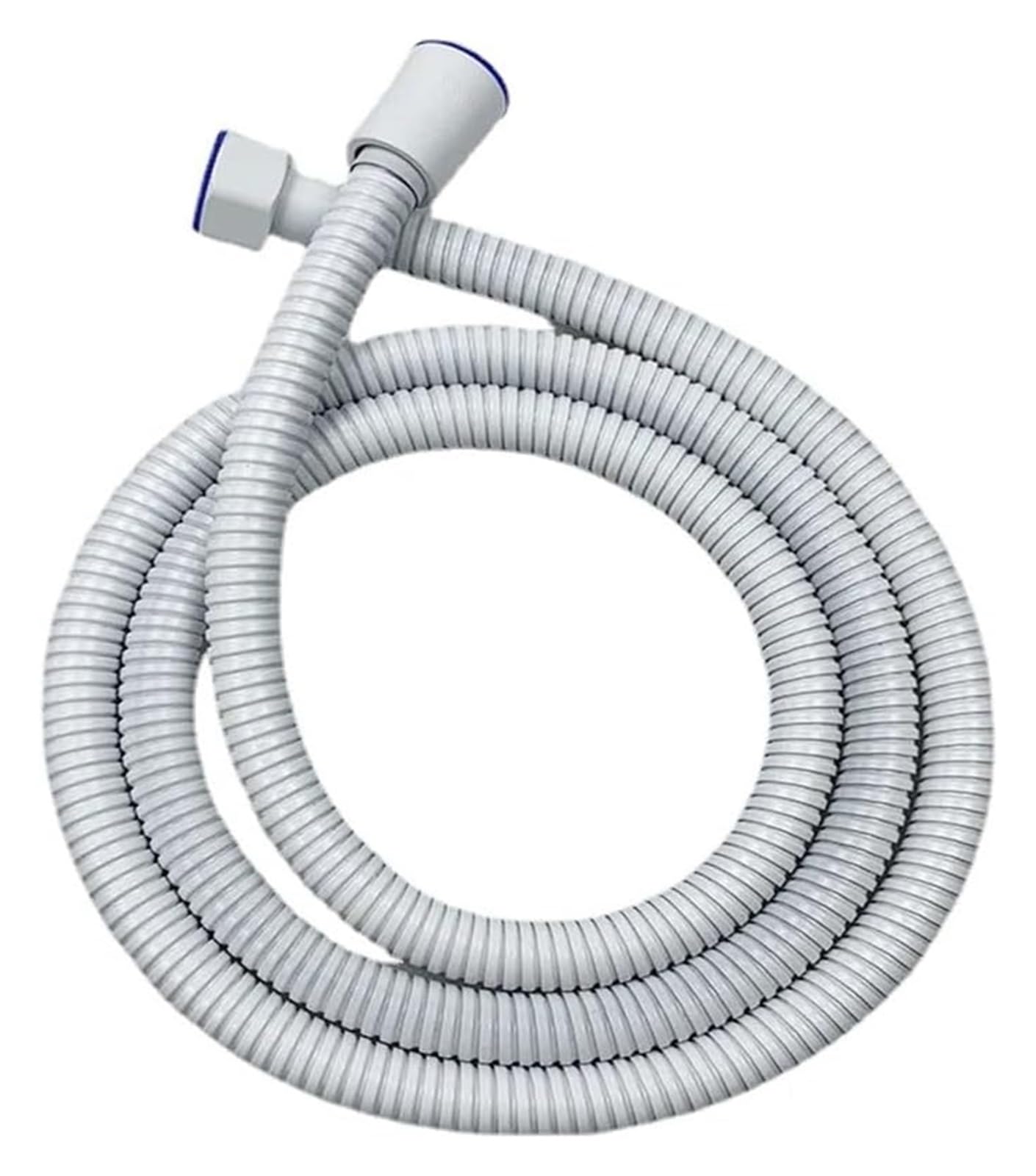 Conector flexible de manguera de ducha de acero inoxidable de 120 cm, extensión de tubo de agua para ducha de baño y tubo de fontanería fácil de instalar, color blanco