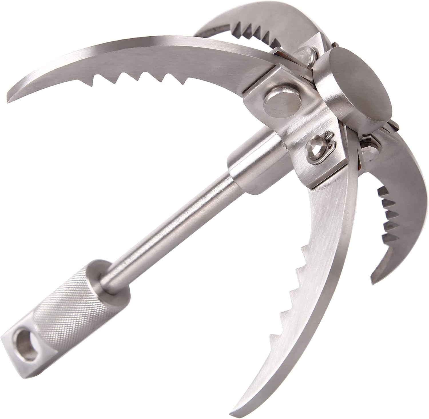 Grappling Hooks - Survival Claw Multifunctional Stainless Steel Large Hook with 20M(64ft) Static Rock Nylon Rope, Grappling Hook with Rope, Tree Climbing Gear Anchoring Fishing Rescue Vehicle Towing