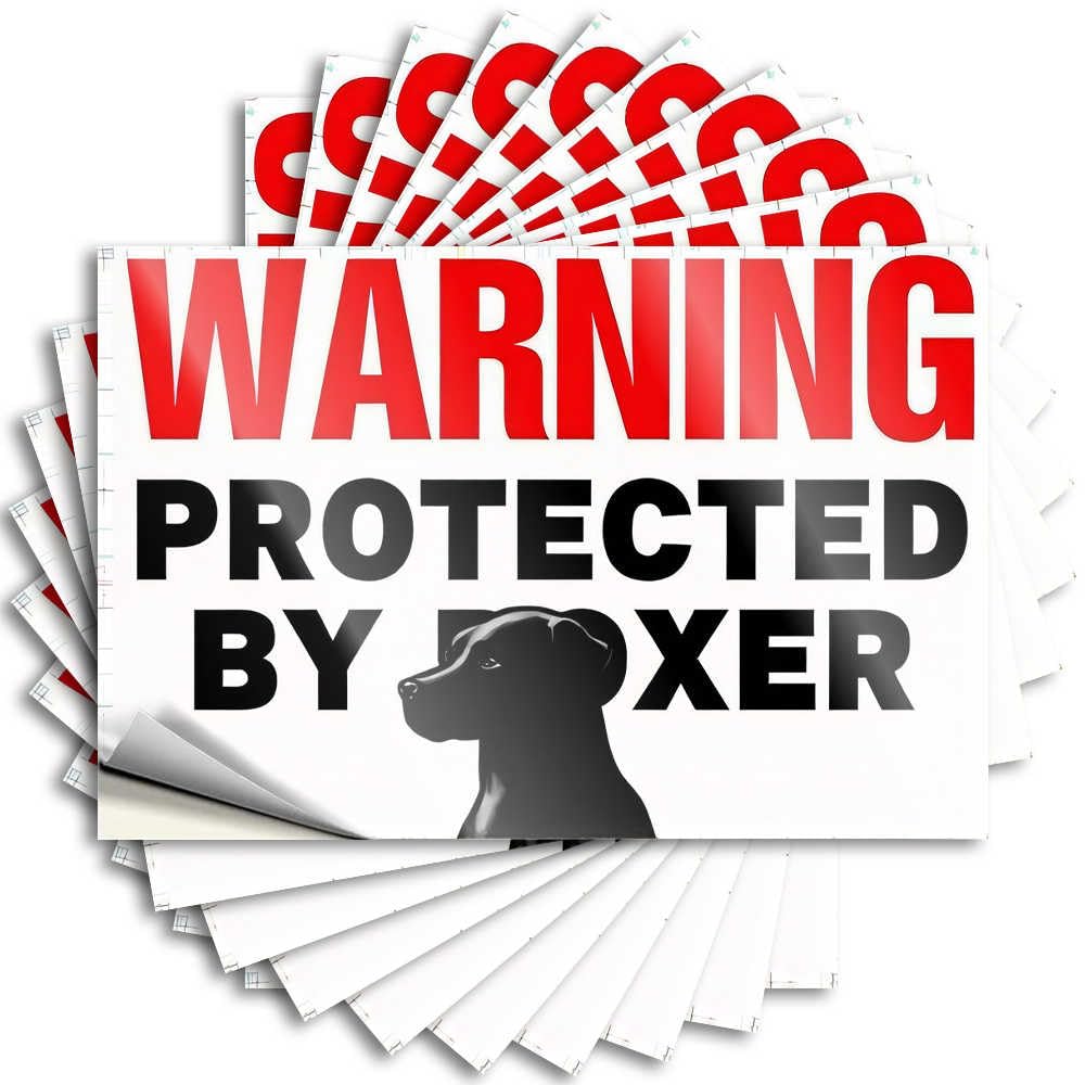 Decal Funny Decor | Love Cover Boxer Dog Protection Warning Sign for Boss(6X9CM)