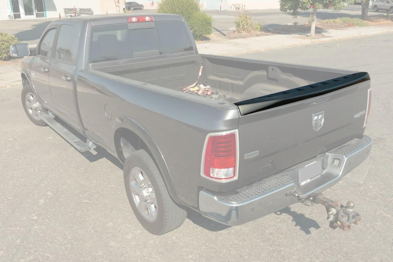 Replacement for 2009-2018 Ram 1500 2500 3500 All Models | Street Series ABS Plastic Primer Black Rear Trunk Lid Wing Tailgate Spoiler