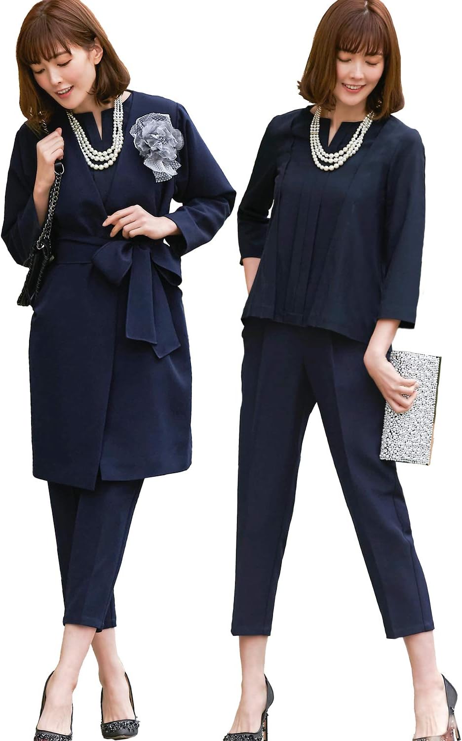 社交ダンスドレス グレー✖️黒 花柄スカート フリル付き、新品S～M