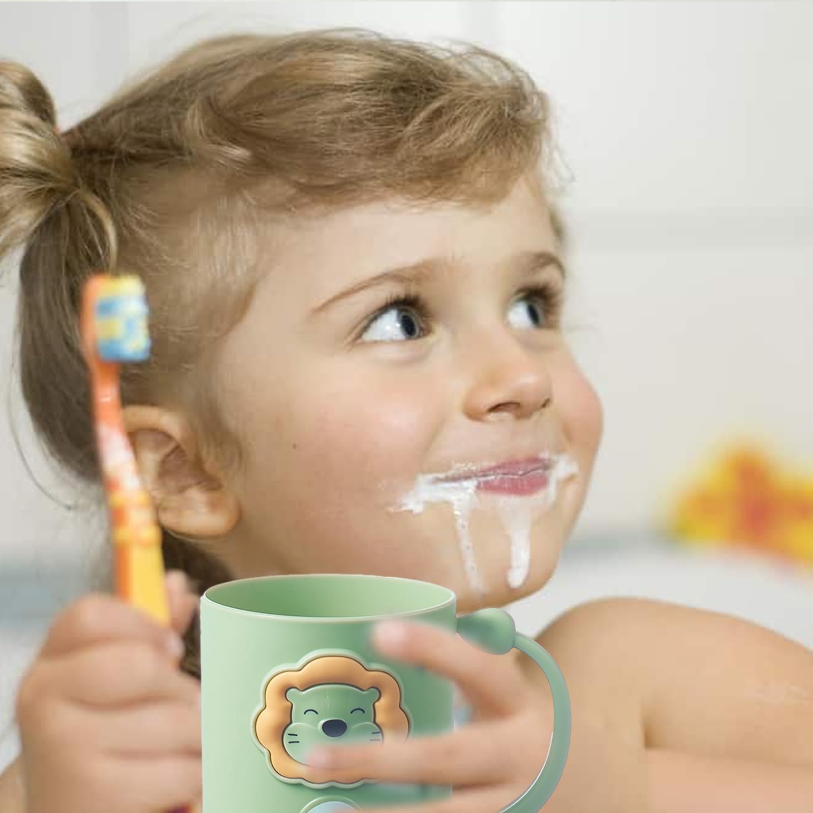 Portaspazzolino Bambini 3 Pezzi - Design A Fumetti, Plastica PP, Per Bagno E Casa - Foto 8