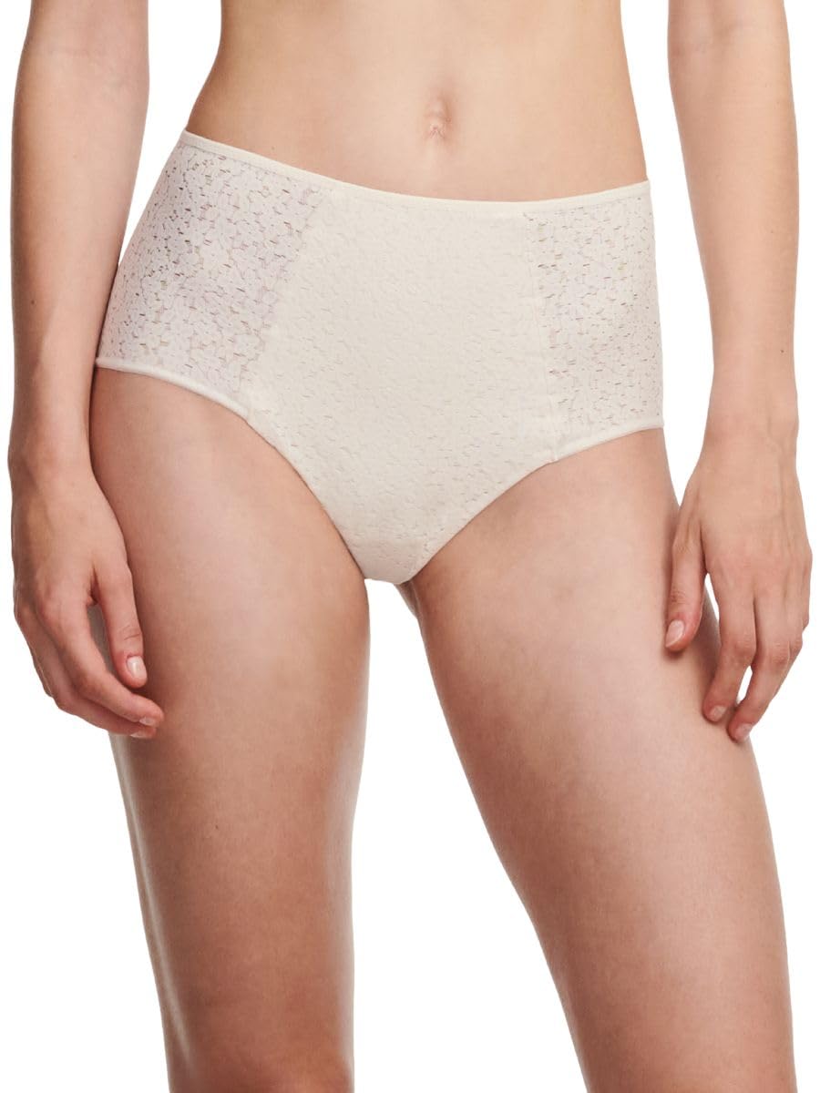 Chantelle Easy Feel Norah High Waisted Covering Full Brief Pearl Off-White M - 12