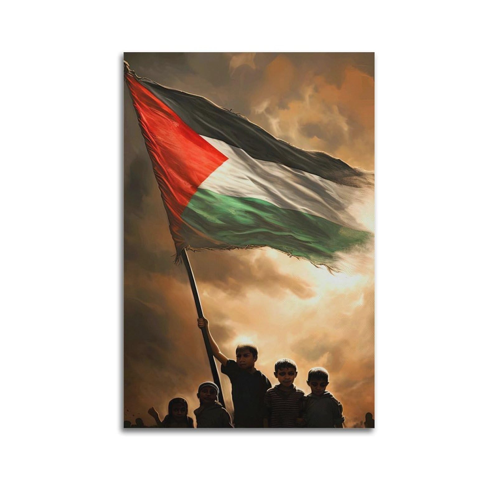 XKUGA World Peace Anti-War Freedom Palestine Gaza Poster Modern Decorative Canvas Prints - Ideal Wall Art for Family, Man Cave, Game Room, Boys & Girls Bedroom 20x30inch(50x75cm)