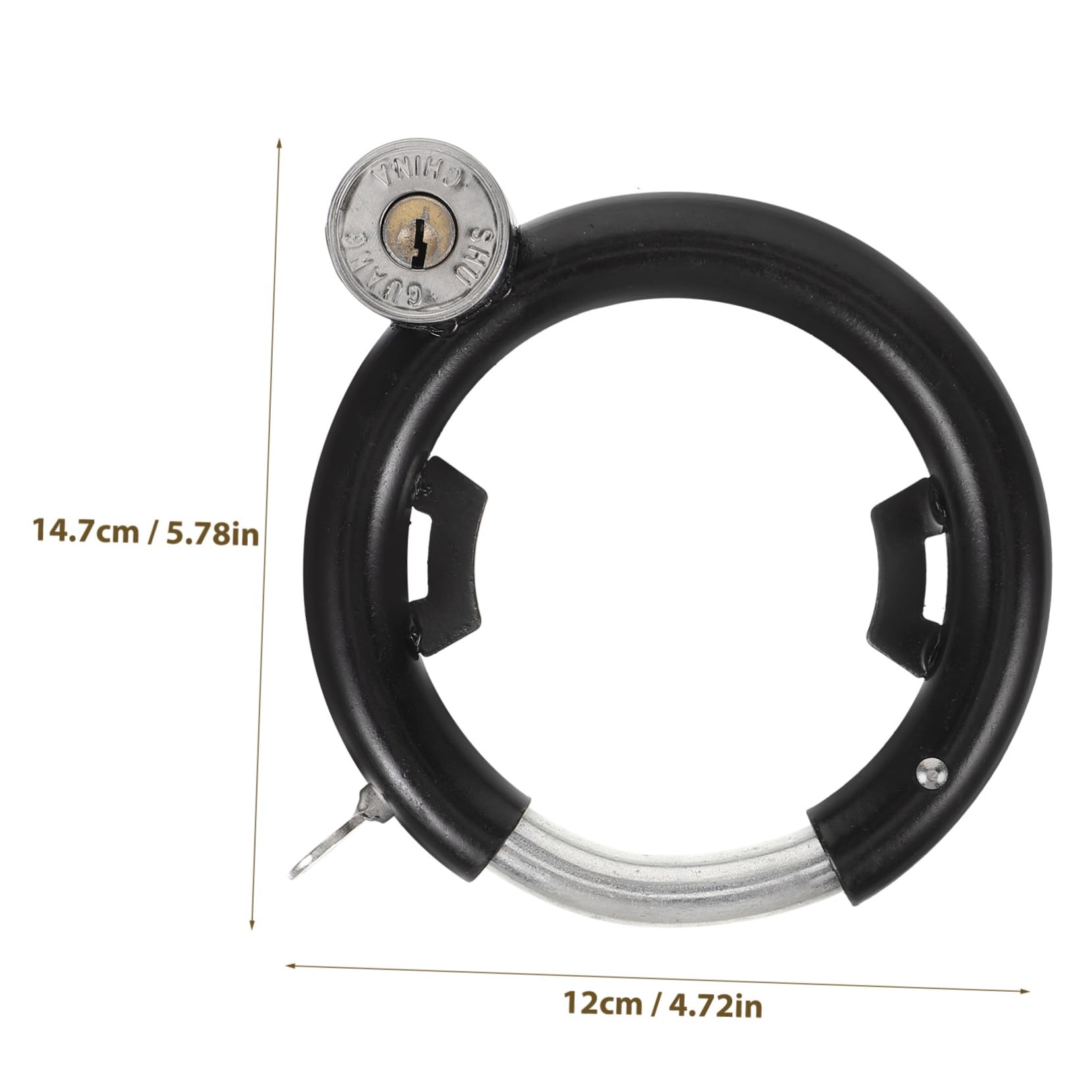 Happyyami 1 Set Sturdy Multi Function Round Electric Bicycle Lock Theft Safety Device for Bikes Mountain Bikes and Scooters Durable for Use