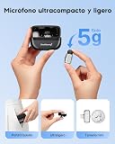 zealsound M6 Micro Cravate sans Fil pour iPhone Android téléphone, Mini Microphone Lavalier 5g Léger avec Réduction de Bruit,100m Portée pour Vlogging, Streaming, Podcast, Youtube, TikTok, Interview - 2