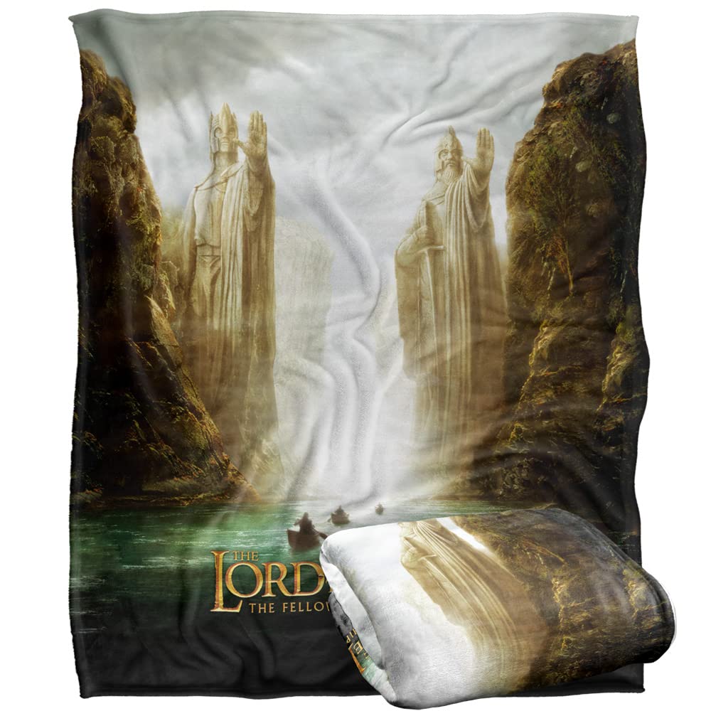 LOGOVISION Lord Of The Rings Argonath Poster Coperta super morbida al tatto setoso – 152 x 127 cm