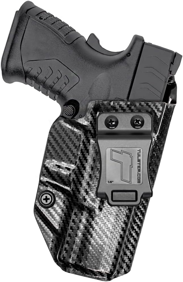 Tulster IWB Profile Kydex Holster in Right Hand fits: Springfield Armory XD-M/Elite 3.8" Compact 10mm/45ACP | Inside The Waistband Appendix Concealed Carry
