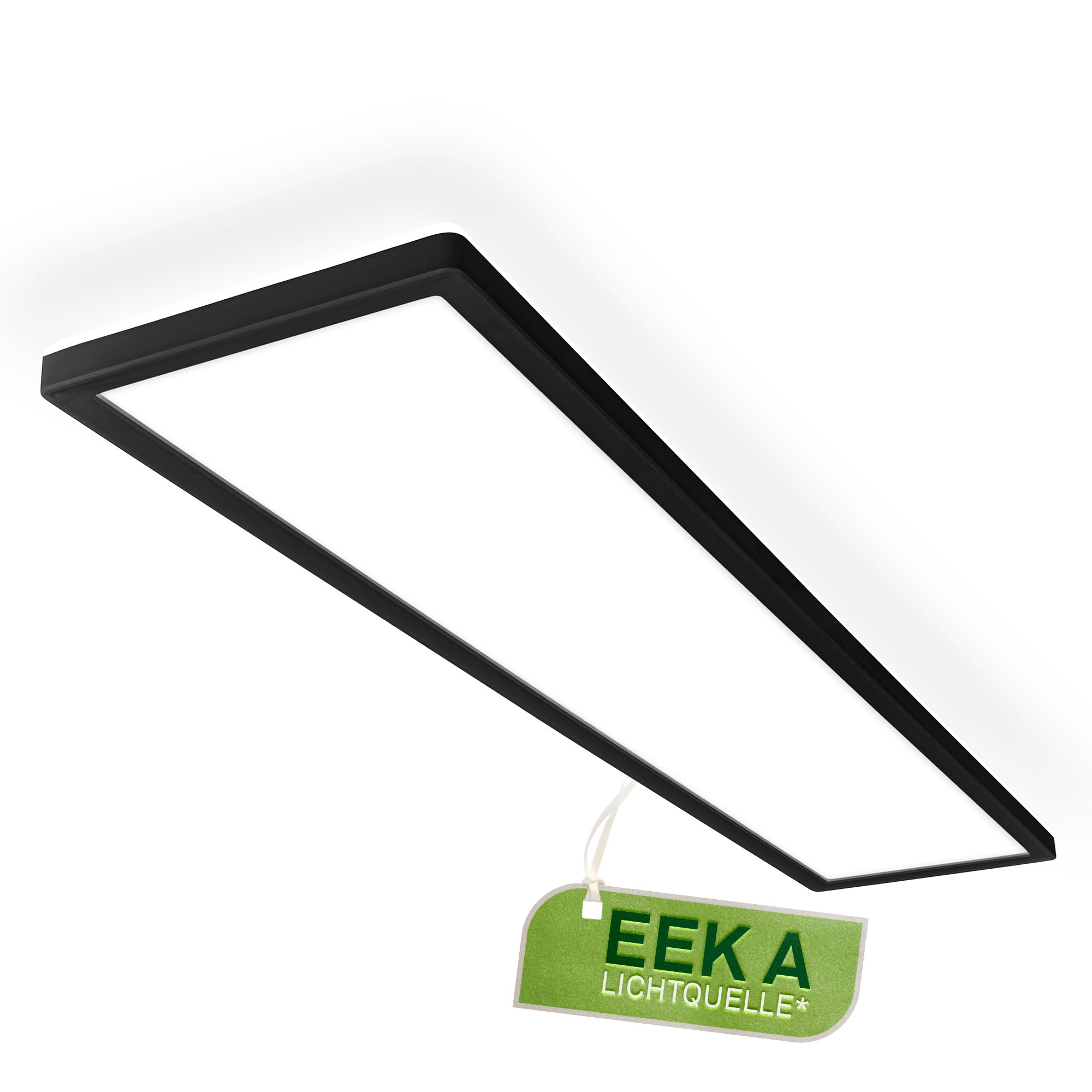 BRILONER - Panel LED ze źródłem światła EEK A 22,5 W 4800 lm czarny 98 cm | Płaskie światło pośrednie lampa sufitowa LED lampa sufitowa lampa do salonu lampa kuchenna lampa sufitowa sypialnia