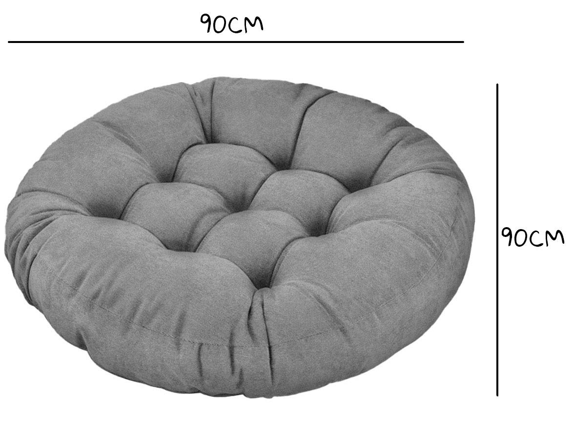 Ferocity Hängesessel Kissen, Polster Bodenkissen für Schwenksessel, Auflage für Baumwoll Hängeschaukel, Papasansessel, Hängekorb, Hängestuhl, Durchmesser 90 cm, Beige [114]