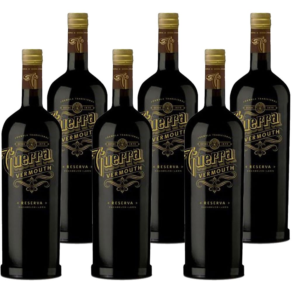Guerra Vermouth Reserva Rojo, Pack de 6 Botellas, 1 Litro