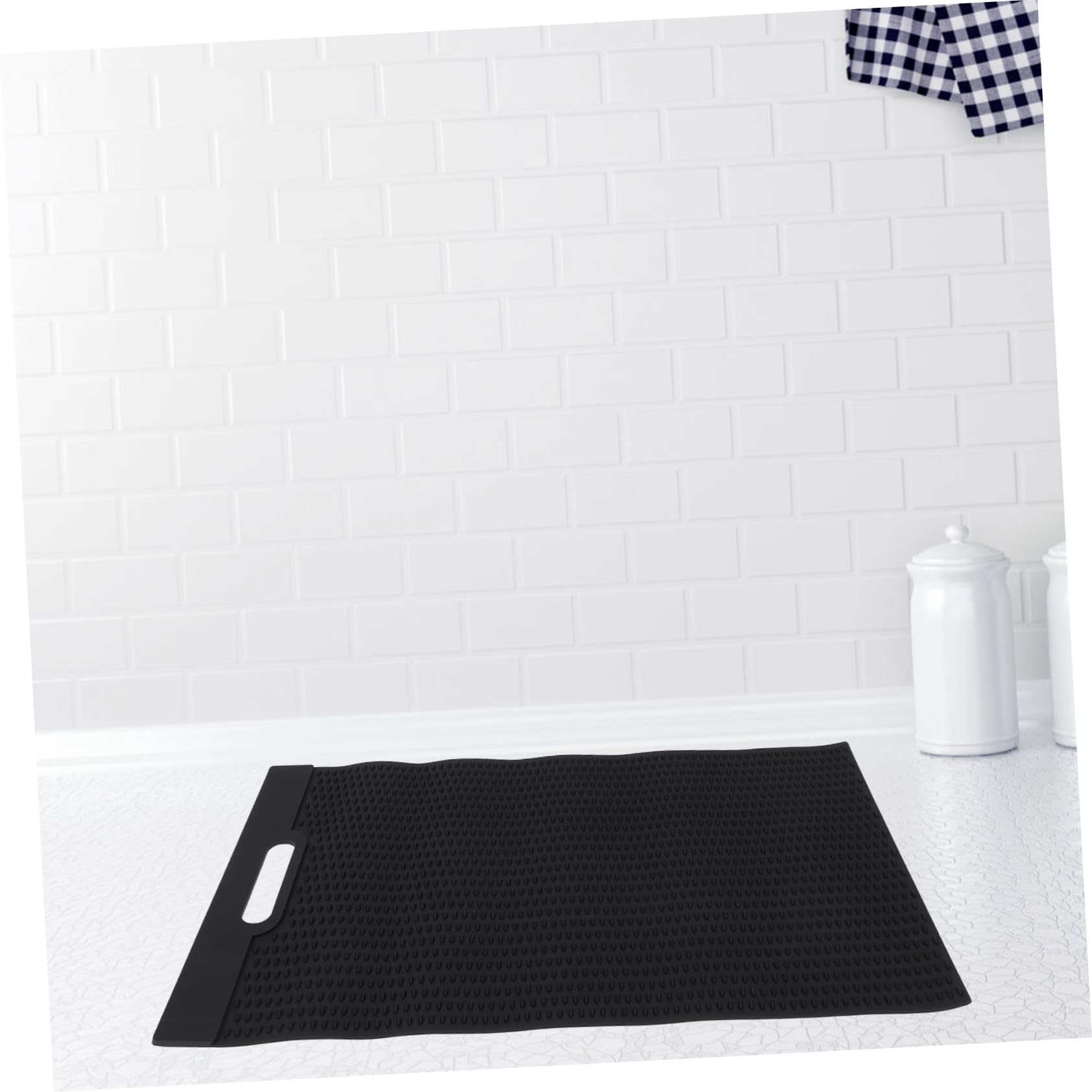 Fischzubereitungsmatte aus Pvc in Schwarz, Rutschfest und Wasserfest