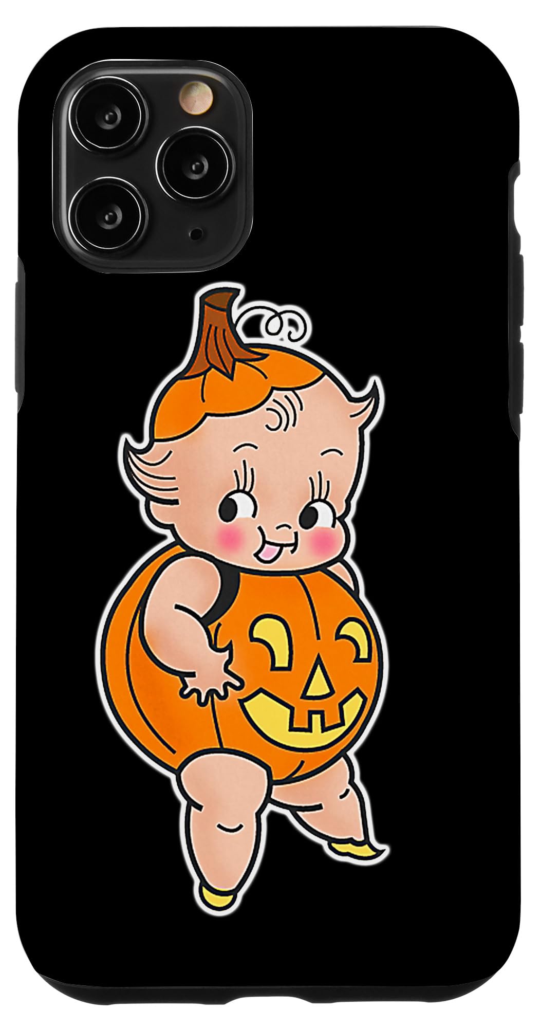 Kewpie Baby Pumpkin Halloween Jack-o-Lantern Case for iPhone 11 Pro