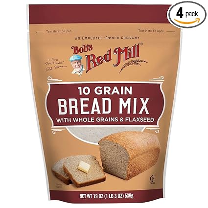 Bobs Red Mill 10 Grain Bread Mix, 19 Oz (Pack of 4)