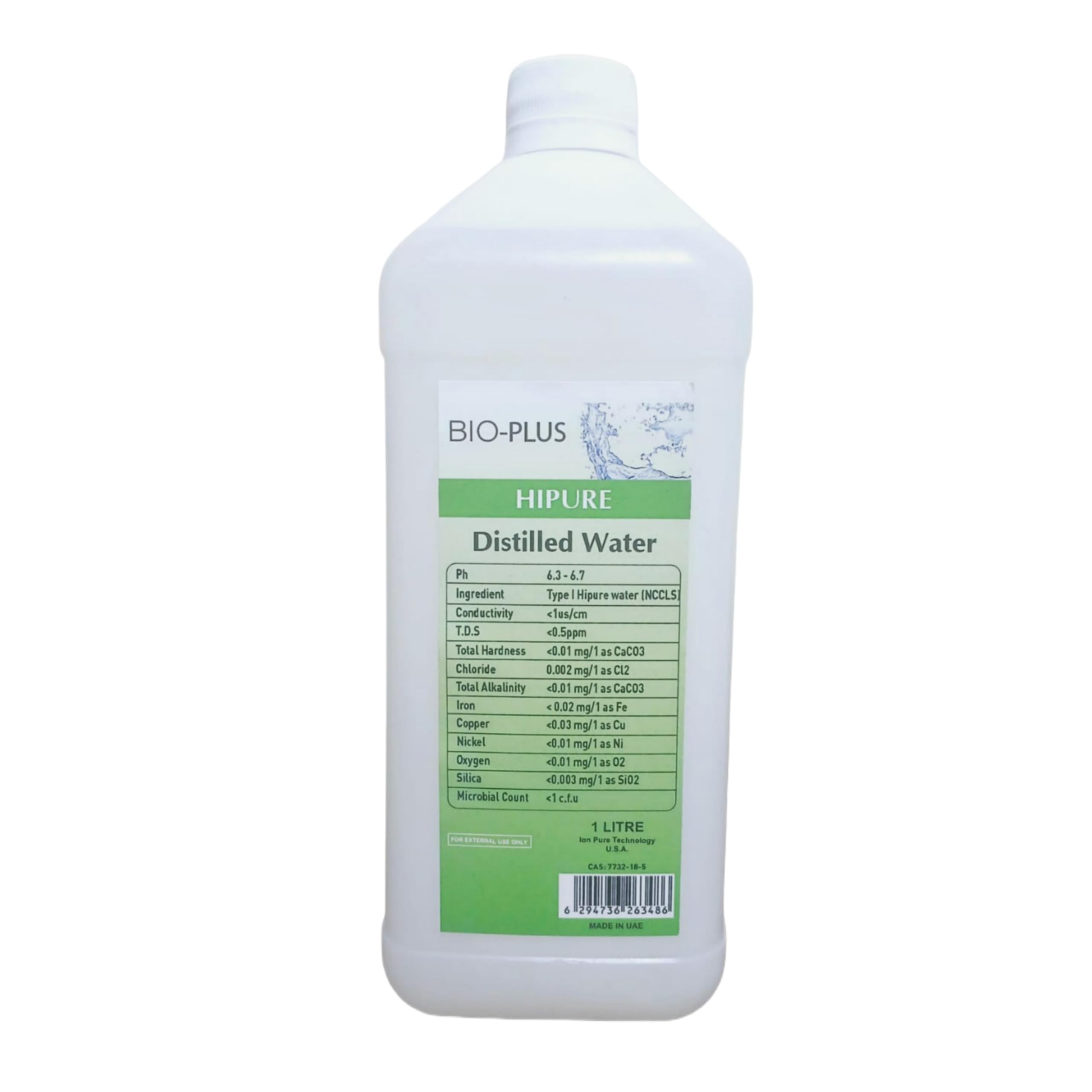 Bio-Plus Hipure Distilled Water, 1 Litre
