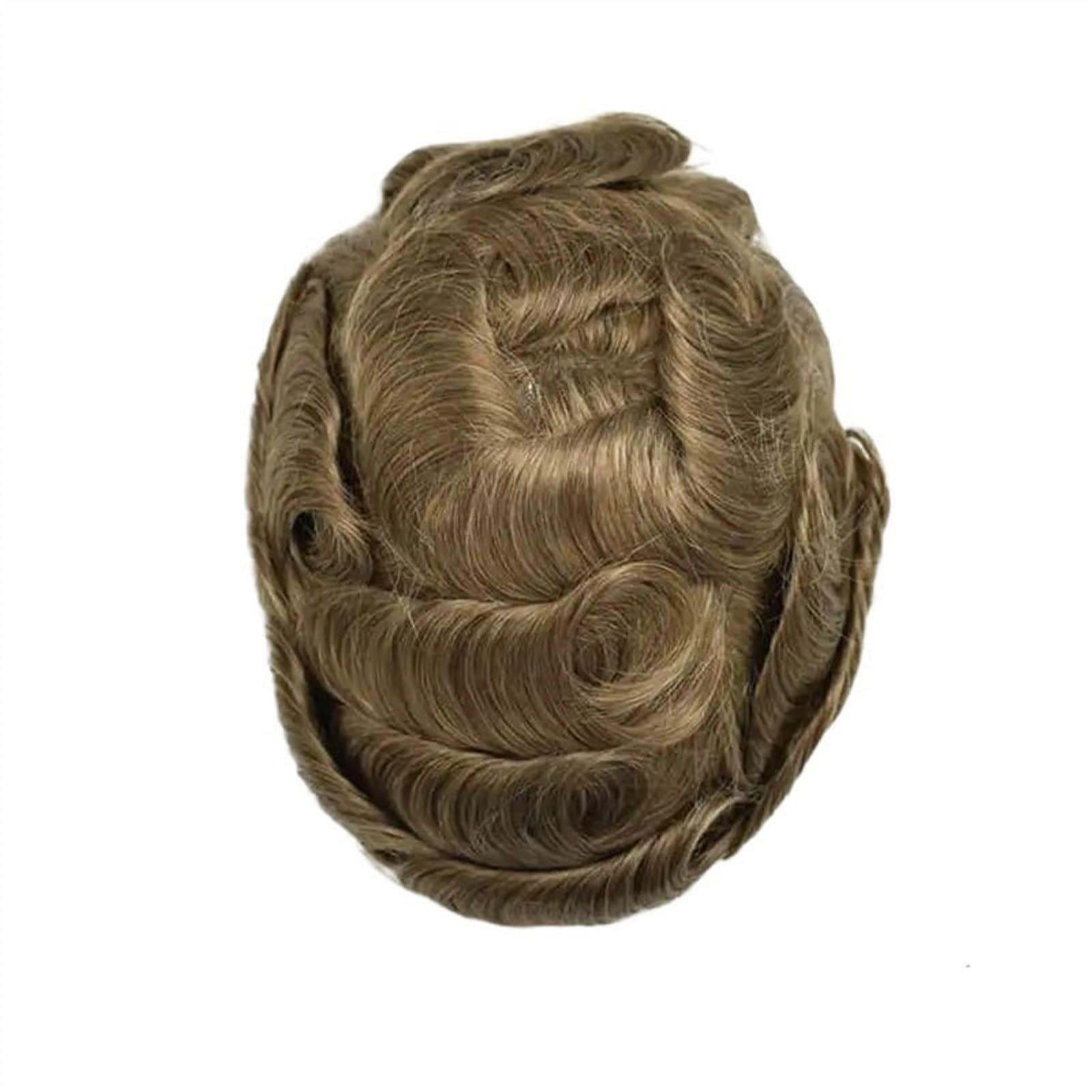 Tupet dla mężczyzn, 0,03 mm, bardzo cienka skóra, męskie włosy, proteza, kapilara, naturalne peruki męskie, protetyka, Capilar Masculina, naturalnie wyglądające treski (średni blond