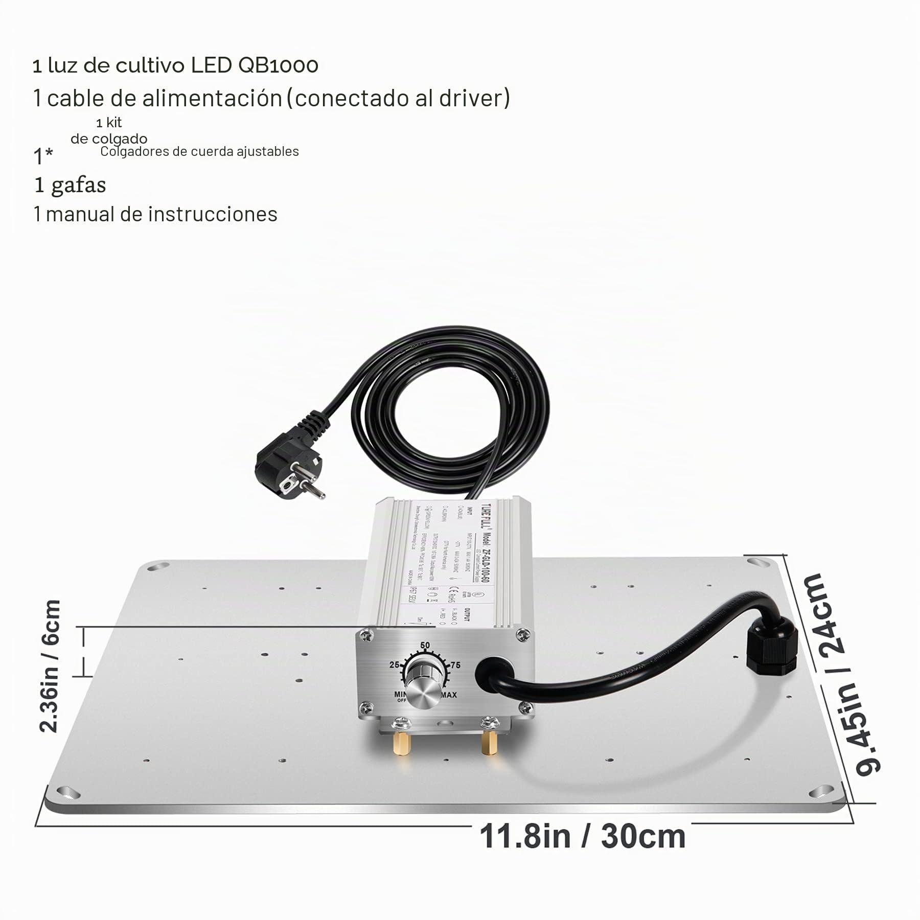 1000W Luz de crecimiento de plantas luces LED lampara Grow Light Lámpara de Plantas Espectro Completo Ligero para Invernadero hidropónico plantas Cultivo interior