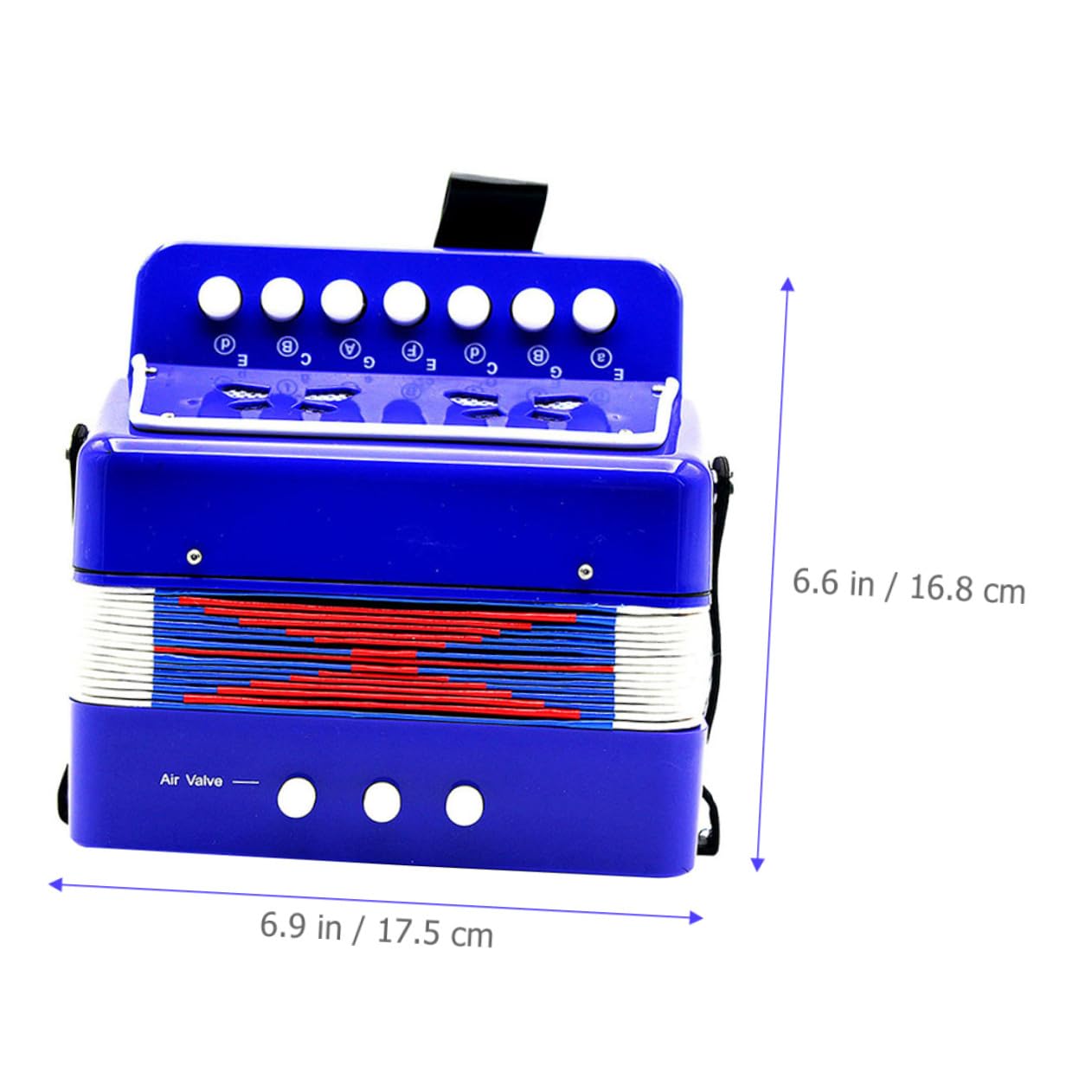 Fisarmonica Giocattolo per Ragazzo Ragazza Blu, Strumento Introduttivo | Abs, Plastica Tecnica, per Piccoli Musicisti, Favorisce Pratica e Apprendimento