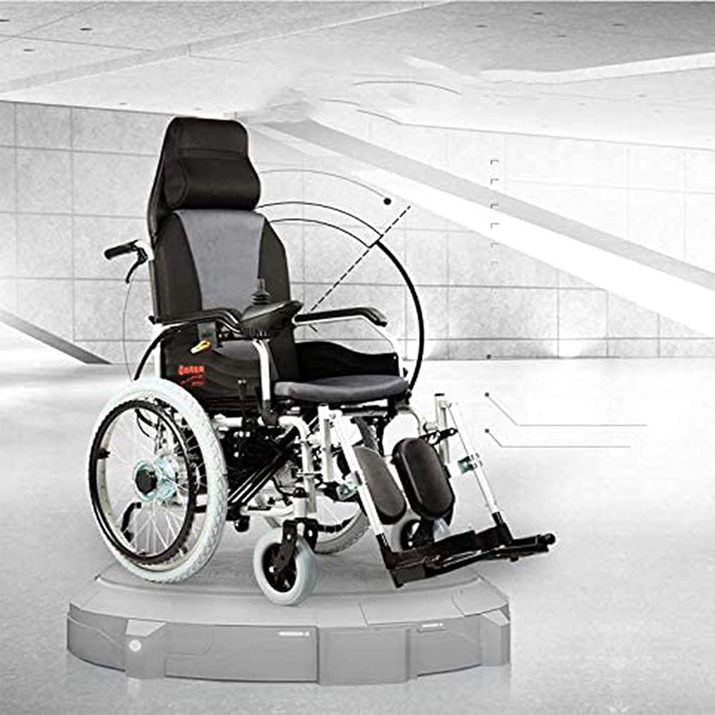 Wózek inwalidzki,Recning Electric Starszy Skuter Składany Heavy Duty Moc Lub Ręczne Składane Oparcie i Podłokietnik