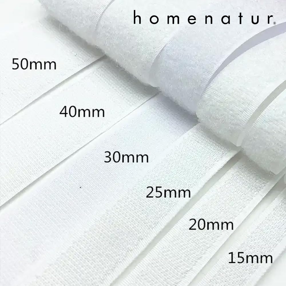 Belcro Adesivo - Nastro Biadesivo Extra Forte - 20mm x 8m - Feltro Adesivo Potenti - Bianco - Rotolo Strappo e Gancio - Punti di Colla Rotondi Biadesivi