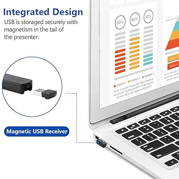 Télécommande Présentateur PowerPoint SQAFGYR - Pointeur Laser 2.4GHz USB - Compatible Windows/Mac