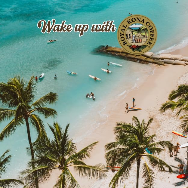 Miniatura 4 de Royal Kona Coffee Mountain Roast, mezcla de café 10% Kona, cápsulas de café de una sola porción de tostado medio, compatible con cafeteras Keurig, A