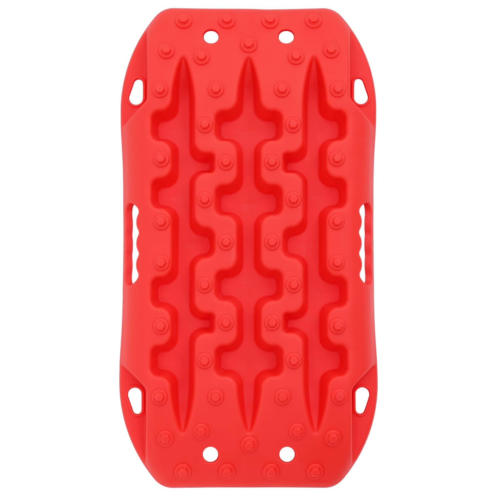 vidaXL Deska do ciągnięcia, 2 szt., czerwona, 57,5 x 30,5 x 5,5 cm, do piasku, błota, śniegu, 10T, mata trakcyjna, do samochodów terenowych, ciężarówek, samochodów