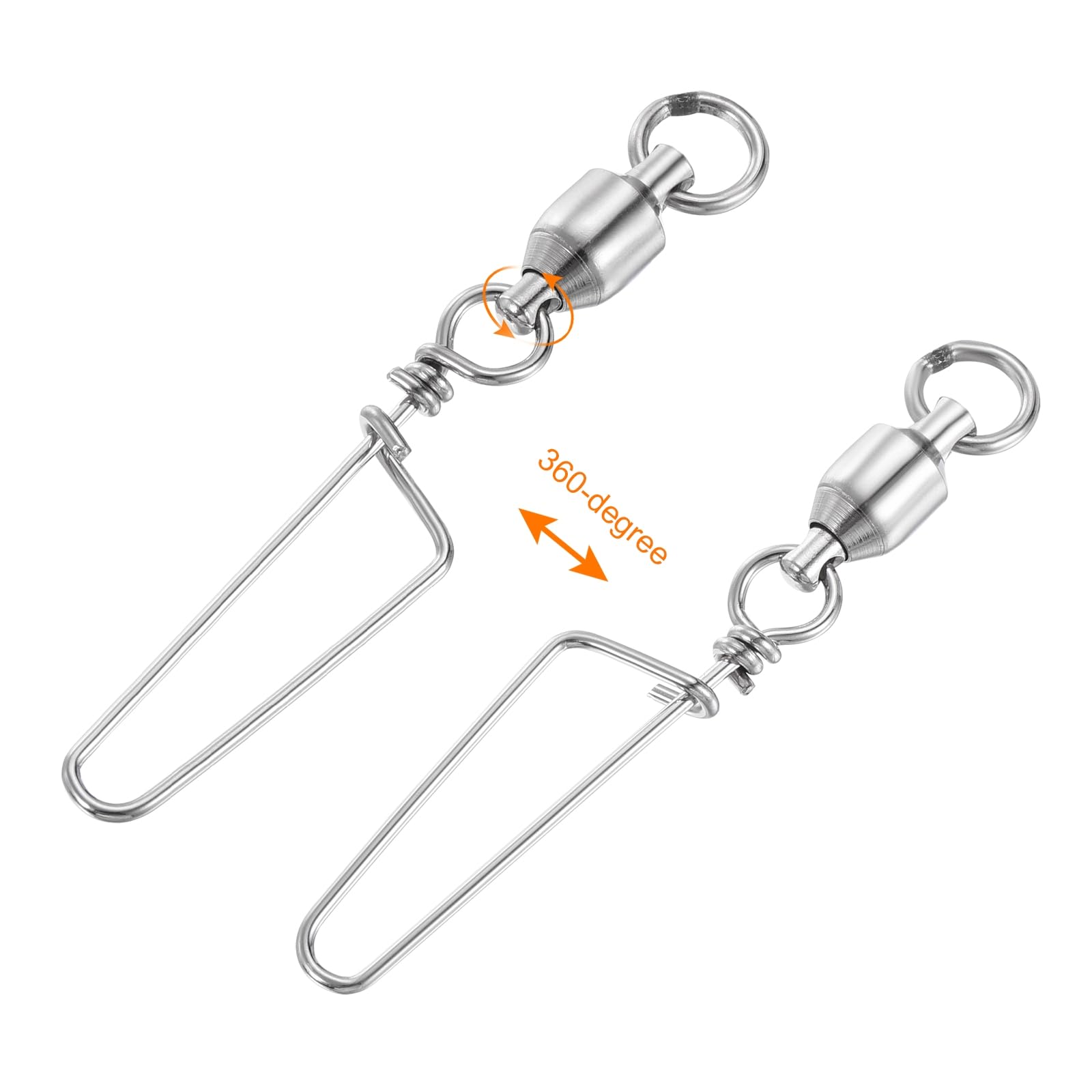 PATIKIL Fishing Snap Swivels, 16Pcs 187lbs Stainless Steel Ball Bearing Tackle for Saltwater Freshwater Fishing - Image 4