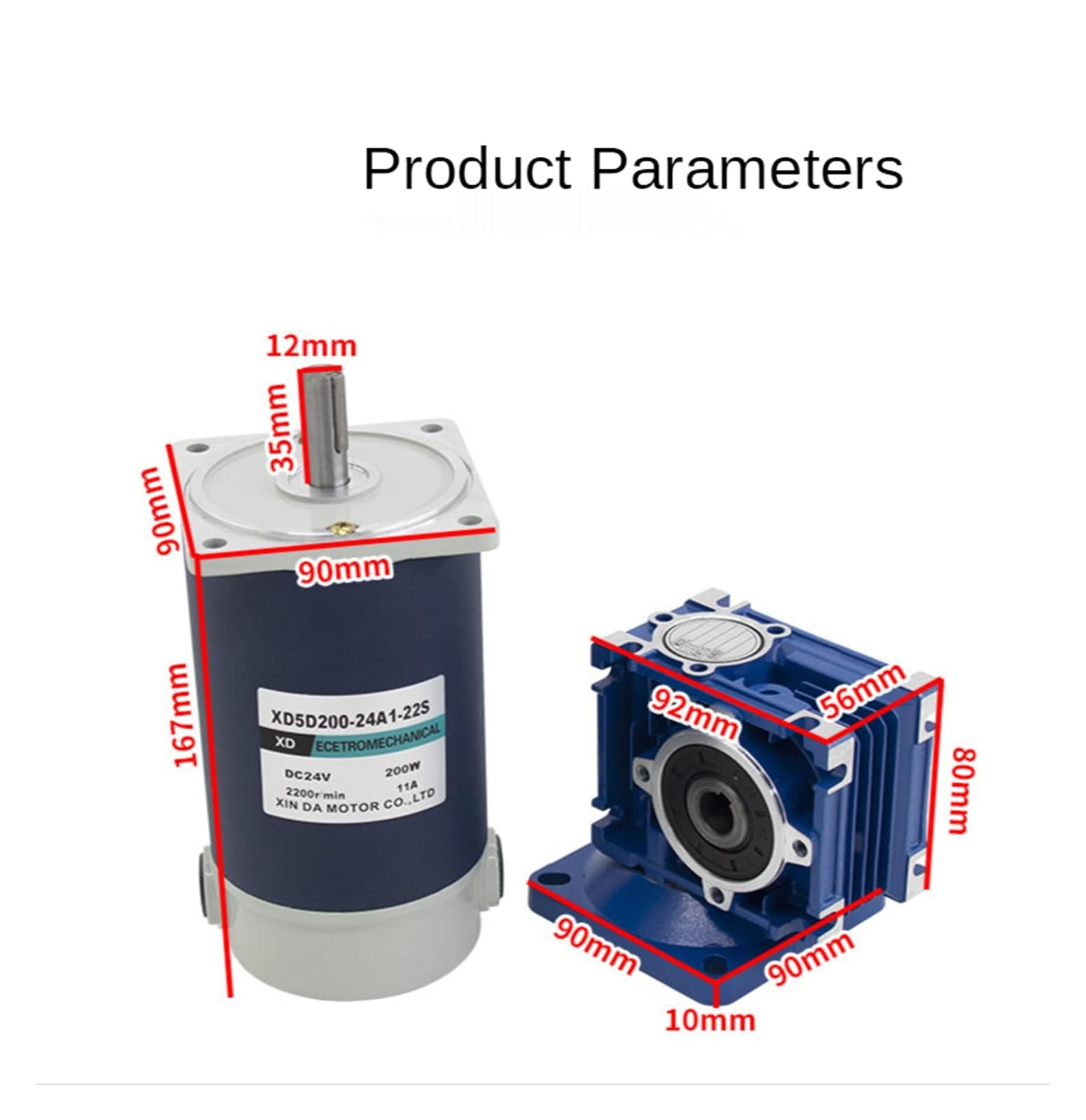 200W 12V 24V Radschnecken-Gleichstromgetriebemotor Hohes Drehmoment Vorwärts- und Rückwärtsdrehzahlregler RV30 für Boot, Auto, Ventilator, Haushaltsgerät(420rpm,24V)