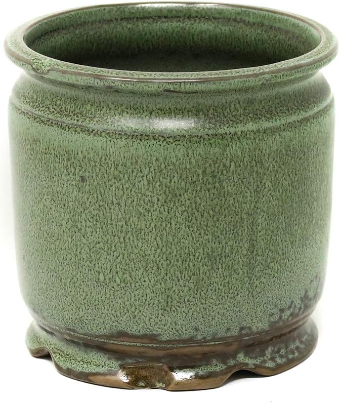 盆山水図青花磁栽鉢 山野草鉢 多肉植物 植木鉢 小品大品盆栽鉢