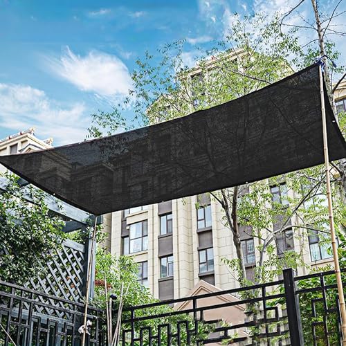 Image of winemana 70% Black Shade Cloth, 3.3 x 6.6 FT Durable Mesh Tarp with Grommets, Resistant Garden Sun Shade Netting with Taped Edge for Plant Cover, Greenhouse, Patio, Tomatoes, Chicken Coop, Barn Kennel