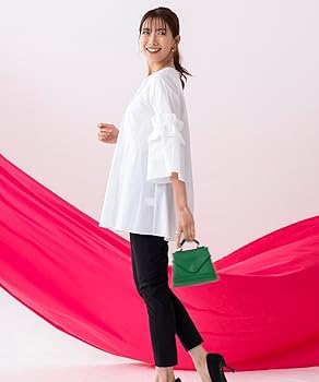 Amazon | [ソーノ] クラシック フローイングフリルチュニックブラウス