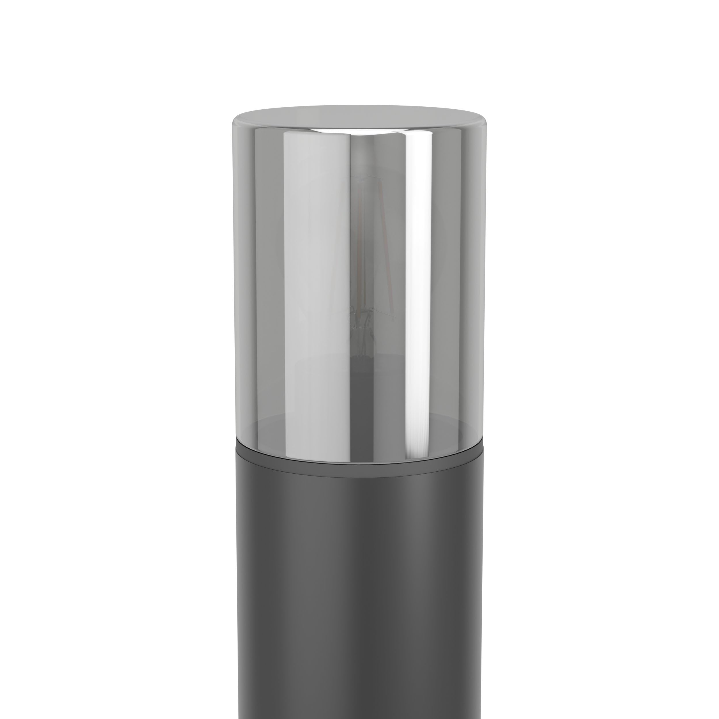 Eglo Lampadaire extérieur Cropani, lampe de jardin, luminaire sur pied | borne lumineuse en aluminium noir, IP54, douille E27, hauteur 80 cm