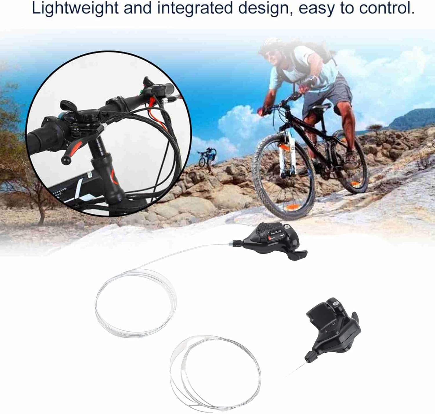 Shimano 9/8 Speed Triple Shifter - Black Metal Pair (3x8 Speed)