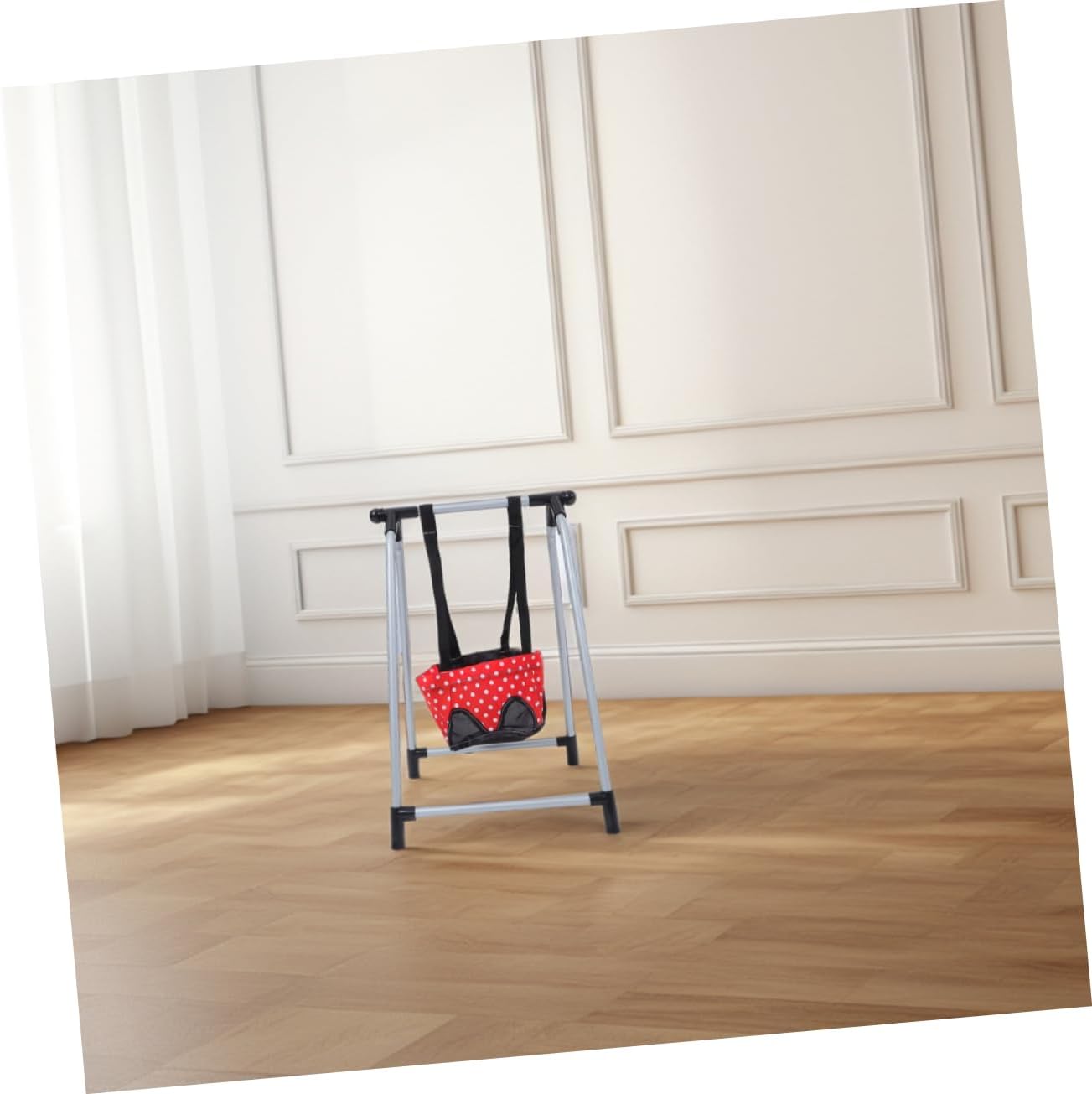 2Pcs Doll High Chair and Swing Set Sturdy Frame Enhances Imaginative Play Compatible with Various Dolls for Doll Accessories and Role Playing Fun